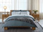 FA24_CloudBrushedOrganicFlannel_SheetSet_Queen_CamelTonalStripe_A_2205